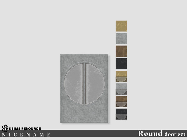 Sims 4 — Round door set_ver2 2x3 by NICKNAME_sims4 — Round door set 12 package files. Round door set_ver1 2x3 Round door