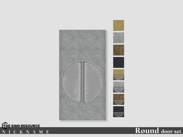 Sims 4 — Round door set_ver2 2x4 by NICKNAME_sims4 — Round door set 12 package files. Round door set_ver1 2x3 Round door
