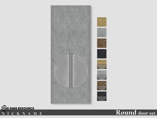 Sims 4 — Round door set_ver2 2x5 by NICKNAME_sims4 — Round door set 12 package files. Round door set_ver1 2x3 Round door