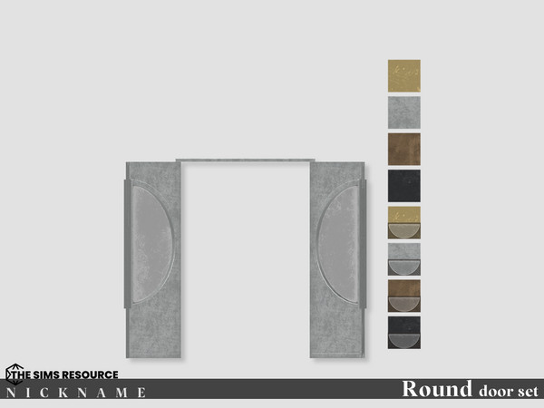Sims 4 — Round door set_ver2 opened 2x3 by NICKNAME_sims4 — Round door set 12 package files. Round door set_ver1 2x3