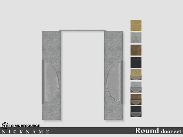 Sims 4 — Round door set_ver2 opened 2x4 by NICKNAME_sims4 — Round door set 12 package files. Round door set_ver1 2x3