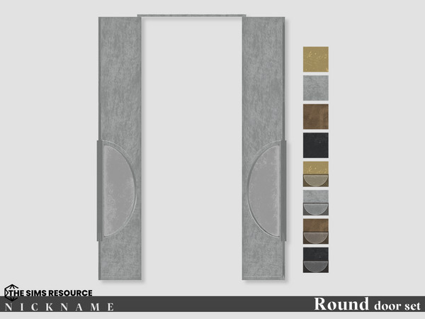 Sims 4 — Round door set_ver2 opened 2x5 by NICKNAME_sims4 — Round door set 12 package files. Round door set_ver1 2x3