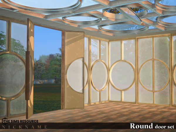 Sims 4 — Round door set by NICKNAME_sims4 — Round door set 12 package files. Round door set_ver1 2x3 Round door set_ver1
