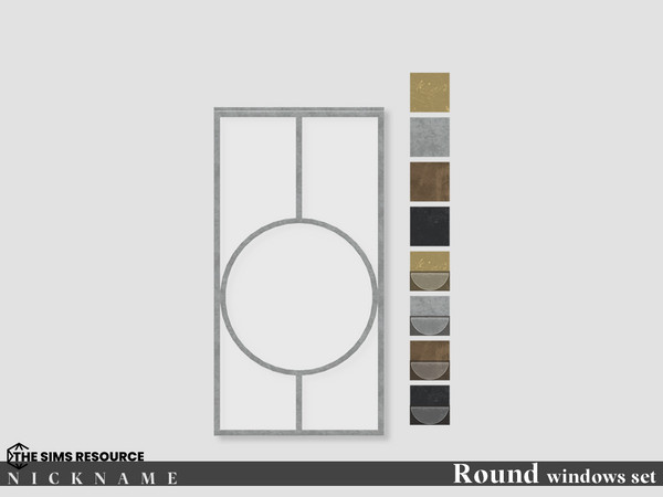 Sims 4 — Round windows set_2x4 by NICKNAME_sims4 — Round windows set 10 package files. Round windows set_2x3 Round