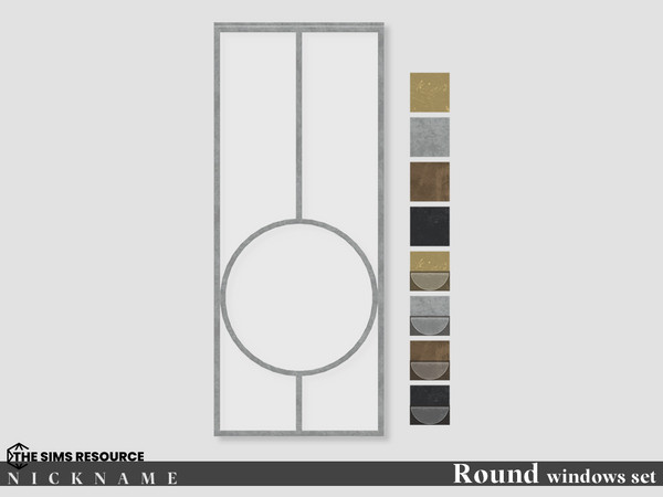 Sims 4 — Round windows set_2x5 by NICKNAME_sims4 — Round windows set 10 package files. Round windows set_2x3 Round