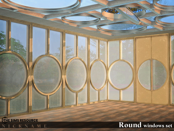 Sims 4 — Round windows set by NICKNAME_sims4 — Round windows set 10 package files. Round windows set_2x3 Round windows