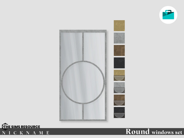 Sims 4 — Round windows set_mirror 2x4 by NICKNAME_sims4 — Round windows set 10 package files. Round windows set_2x3 Round