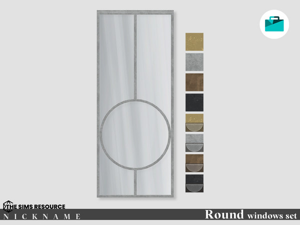Sims 4 — Round windows set_mirror 2x5 by NICKNAME_sims4 — Round windows set 10 package files. Round windows set_2x3 Round