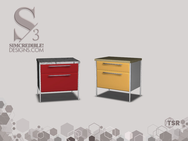Sims 3 — Brilhantina Counter with Drawers by SIMcredible! — SIMcredibledesigns.com