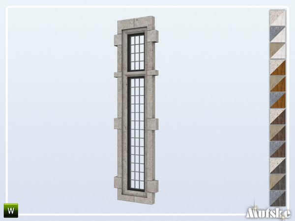 Sims 4 — Huxham Window Tall Small 1x1 by Mutske — This window is part of the Huxham construtionset. Made by Mutske@TSR.