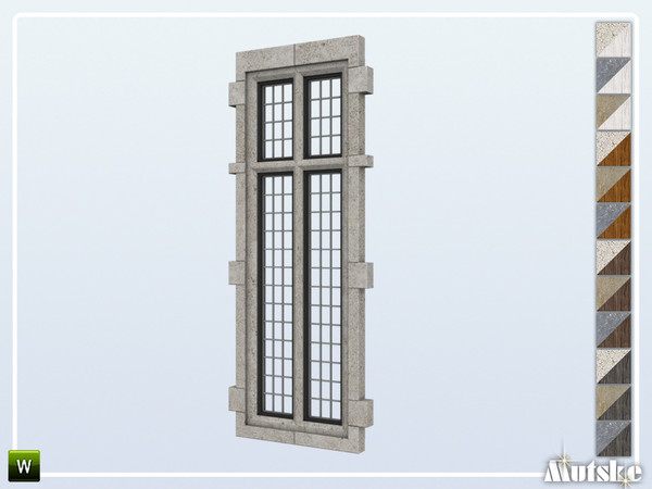 Sims 4 — Huxham Window Tall 1x1 by Mutske — This window is part of the Huxham construtionset. Made by Mutske@TSR.