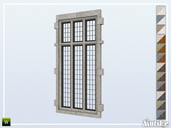 Sims 4 — Huxham Window Tall 2x1 by Mutske — This window is part of the Huxham construtionset. Made by Mutske@TSR.