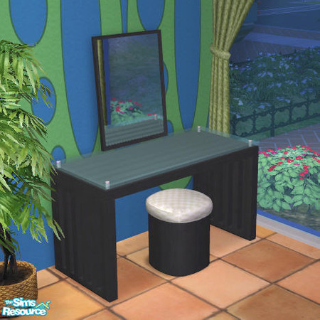 Sims 2 — Pinewood Vanity Table - RCw4 by NoFrills — Recolor of the WOOD FRAME of pinewood vanity table.