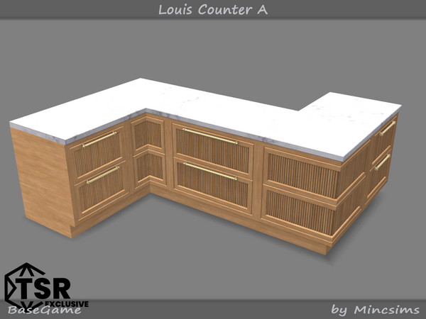 Sims 4 — Louis Counter A by Mincsims — Basegame Compatible 8 swatches
