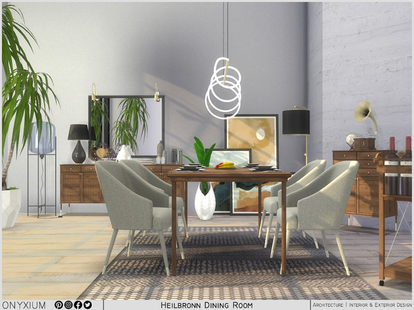 Sims 4 — Heilbronn Dining Room by Onyxium — Onyxium@TSR Design Workshop Dining Room Collection | Belong To The 2023 Year