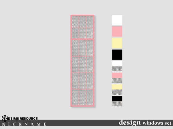 Sims 4 — design windows set_1x4 by NICKNAME_sims4 — design windows set 12 package files. design windows set_1x2 design
