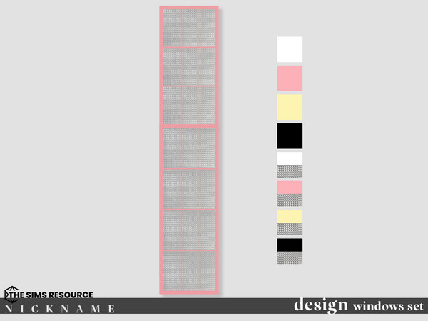 Sims 4 — design windows set_1x5 by NICKNAME_sims4 — design windows set 12 package files. design windows set_1x2 design