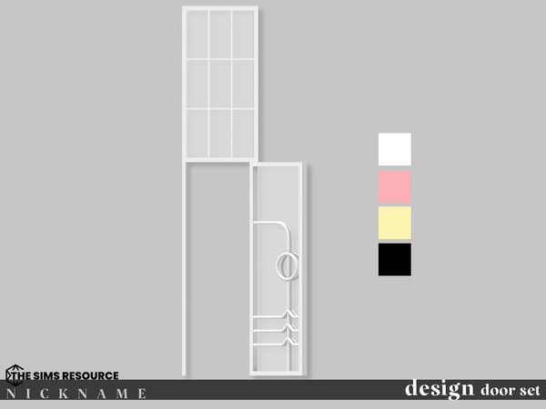 Sims 4 — design door set_1x5 by NICKNAME_sims4 — 12 package files. design door set_1x3 design door set_1x4 design door