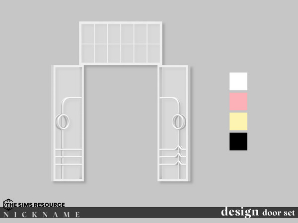 Sims 4 — design door set_2x4 by NICKNAME_sims4 — 12 package files. design door set_1x3 design door set_1x4 design door