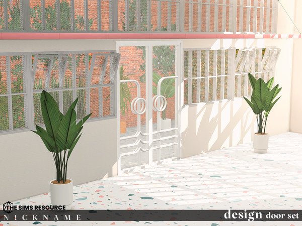 Sims 4 — design door set by NICKNAME_sims4 — 12 package files. design door set_1x3 design door set_1x4 design door