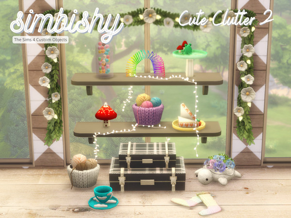 Sims 4 — Cute Clutter Set 2 by simbishy — A sim can never have too much random clutter! This is another 10 items of