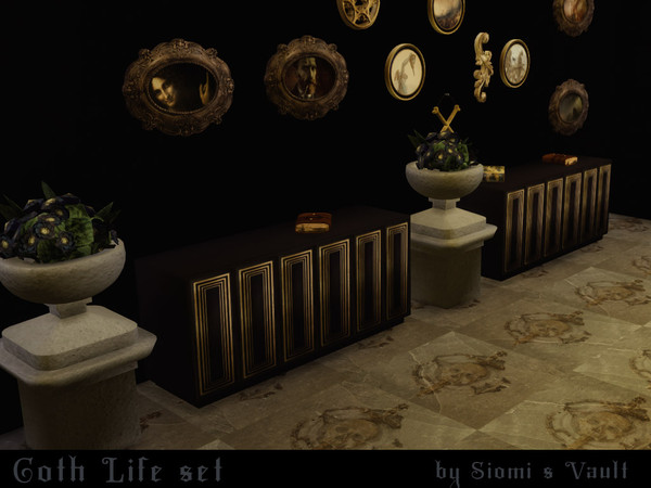 Sims 4 — Goth life set by siomisvault — Remember that I told you that I have a new Goth house? Well I made some stuff for