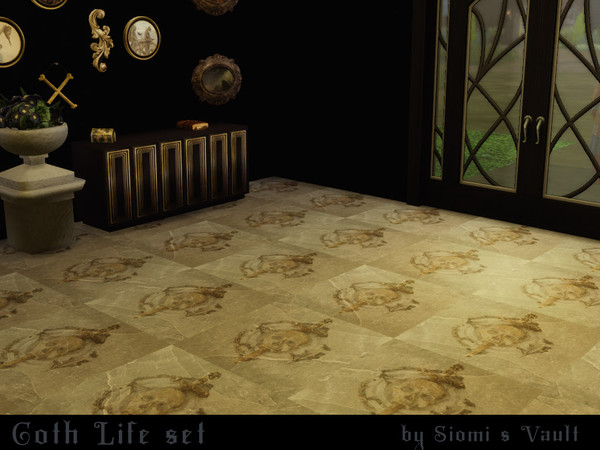 Sims 4 — Goth Life - floor by siomisvault — I also made the version for the interior of the house,hope you like it! thank