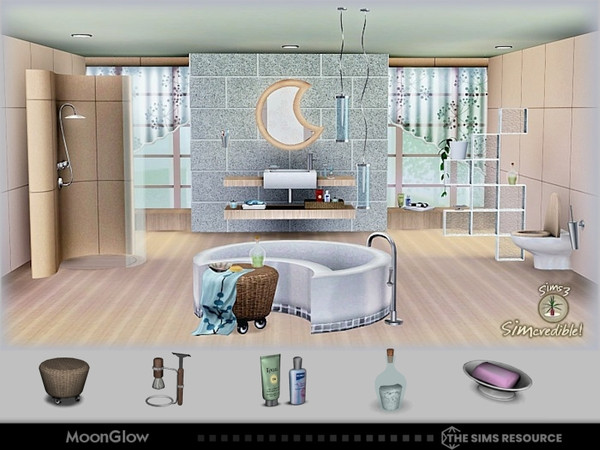 Sims 3 — Moon glow by SIMcredible! — Since we love the moon, we brought the moonglow set for your sims. It's a bathroom