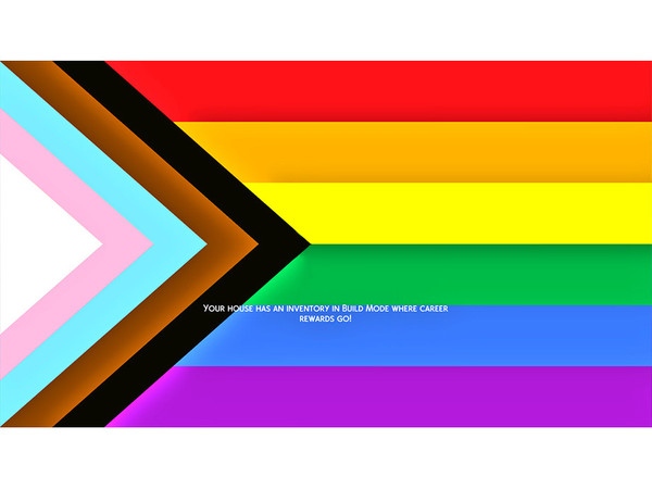 Sims 4 — Progress Pride Flag by Tsuki3Neko — This is a loading screen for the Progress Pride Flag