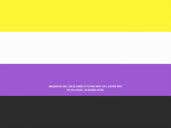 Sims 4 — Non-binary Loading Screen by Tsuki3Neko — This is a loading screen for people to show off the Non-Binary Flag.