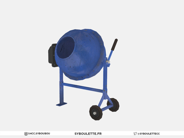 Sims 4 — In construction - Cement mixer by Syboubou — Decor cement mixer available in several color.
