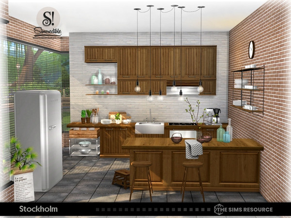 Sims 4 — Stockholm Kitchen [Web transfer] by SIMcredible! — Influenced by Scandinavian magazines, we created the