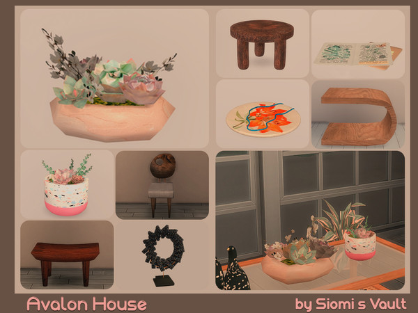 Sims 4 — Avalon house  by siomisvault — I made a set with random objects I made for the Avalon house, I hope you like