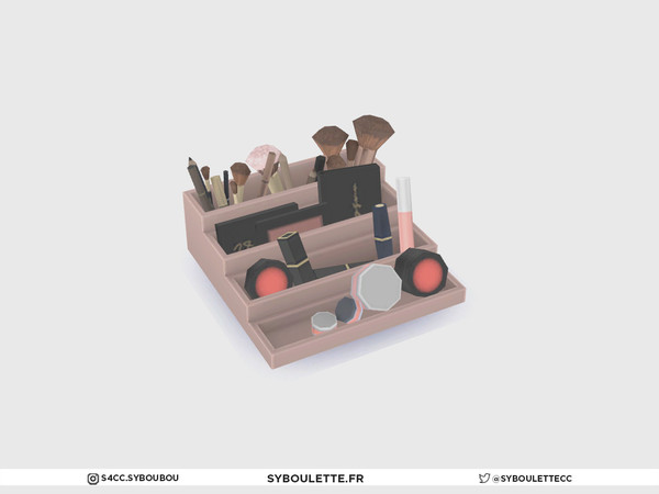 Sims 4 — Fabulous - Make up box organizer by Syboubou — Box with organized makeup for cluttering beauty area.