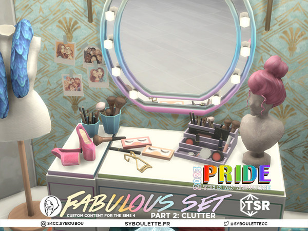 Sims 4 — Fabulous set - Part 2: Clutter by Syboubou — Introducing the Fabulous set custom content for The Sims 4,