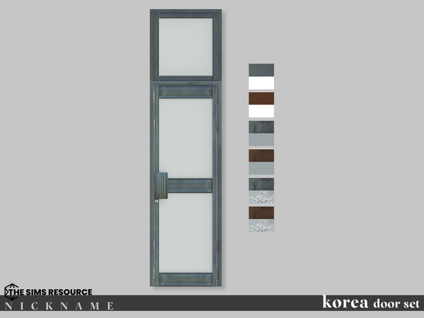 Sims 4 — korea door set_1x4 V1 by NICKNAME_sims4 — korea door set 10 package files. korea door set_1x3 V1 korea door
