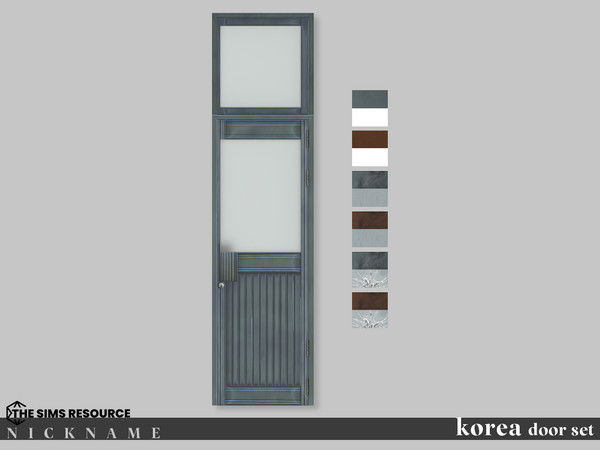 Sims 4 — korea door set_1x4 V2 by NICKNAME_sims4 — korea door set 10 package files. korea door set_1x3 V1 korea door