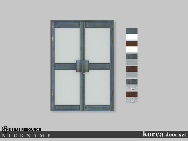 Sims 4 — korea door set_2x3 V1 by NICKNAME_sims4 — korea door set 10 package files. korea door set_1x3 V1 korea door