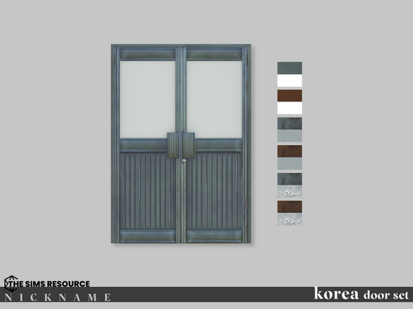 Sims 4 — korea door set_2x3 V2 by NICKNAME_sims4 — korea door set 10 package files. korea door set_1x3 V1 korea door