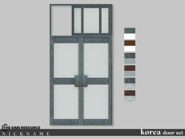 Sims 4 — korea door set_2x4 V1 opened by NICKNAME_sims4 — korea door set 10 package files. korea door set_1x3 V1 korea