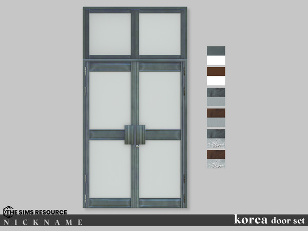 Sims 4 — korea door set_2x4 V1 by NICKNAME_sims4 — korea door set 10 package files. korea door set_1x3 V1 korea door