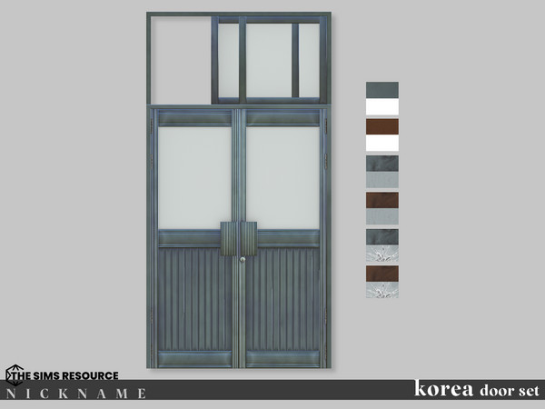 Sims 4 — korea door set_2x4 V2 opened by NICKNAME_sims4 — korea door set 10 package files. korea door set_1x3 V1 korea