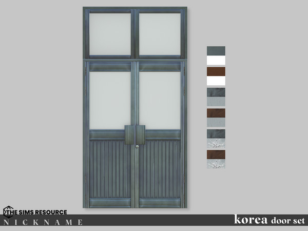 Sims 4 — korea door set_2x4 V2 by NICKNAME_sims4 — korea door set 10 package files. korea door set_1x3 V1 korea door