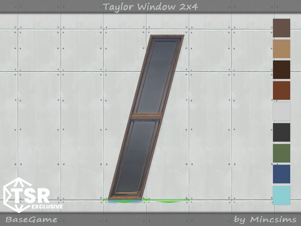 Sims 4 — Taylor Window 2x4 by Mincsims — Basegame Compatible 9 swatches