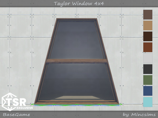 Sims 4 — Taylor Window 4x4 by Mincsims — Basegame Compatible 9 swatches