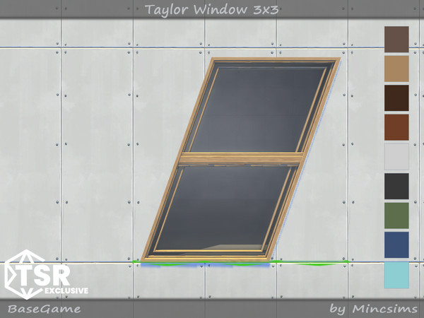 Sims 4 — Taylor Window 3x3 by Mincsims — Basegame Compatible 9 swatches