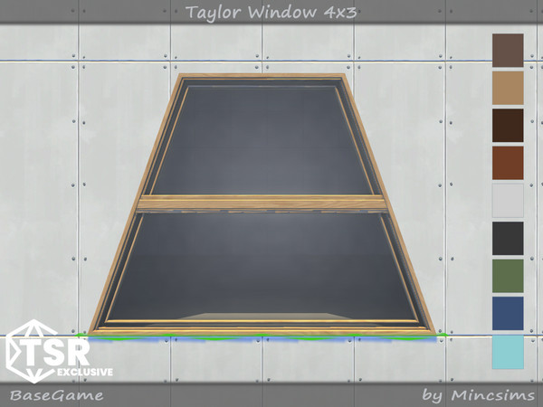 Sims 4 — Taylor Window 4x3 by Mincsims — Basegame Compatible 9 swatches