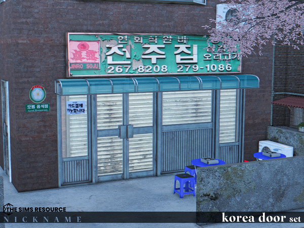 Sims 4 — korea door set by NICKNAME_sims4 — korea door set 10 package files. korea door set_1x3 V1 korea door set_1x3 V2