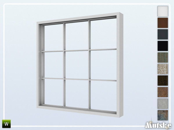 Sims 4 — Milton Window 3x3 by Mutske — Set of construction items like windows, beams column and a lot more. Make sure