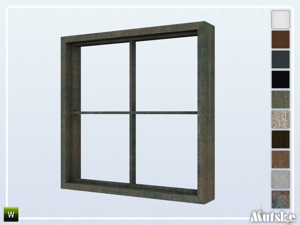 Sims 4 — Milton Window 2x2 by Mutske — Set of construction items like windows, beams column and a lot more. Make sure
